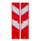 Traffic panel flat | film RA1/A | on both sides indicating right / left | red / white